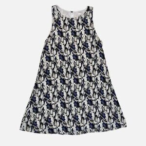 3/$18✨ Women's Small Flowy Blue Reptile Snake Sleeveless Shift Casual Dress